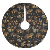 Brons Goud Ginkgo Blad Patroon Kerstboom Rok (Voorkant)