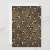 Brons Goud Vintage Heraldische Bar Mitzvah Kaart (Achterkant)