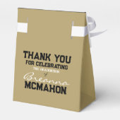 Brons Goud & Zwart Afstuderen Favor Boxes Bedankdoosjes (Achterkant)