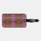 Brons & Groene Blad Ikat 20 Bagagelabel (Achterkant horizontaal)