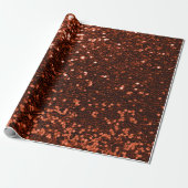 Brons Honing Koper Glitter Sparkly Bruiloft Bruids Cadeaupapier (Uitgerold)