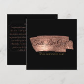 Brons Ik ben een Krachtige Vrouw - enkele briefkaa Bedankkaart (Voorkant / Achterkant)