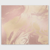 Brons Ivoor Skinny Abstract Gesmolten Marmeren Gla Cadeaupapier (Vlak)