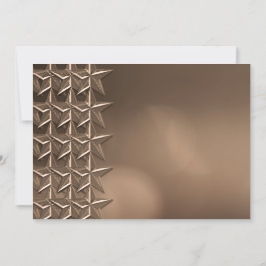 Brons Koper Sterren Bokeh Verloving Uitnodigingen (Achterkant)