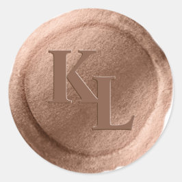 Brons Koper Wax Seal Initialen Envelop Sticker