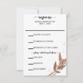 Brons Leaf Herfst Bruiloft RSVP-kaart RSVP Kaartje (Voorkant)