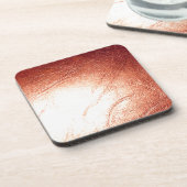 Brons metaalleder bier onderzetter (Linkerzijde)