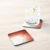 Brons metaalleder bier onderzetter (Rechterzijde)