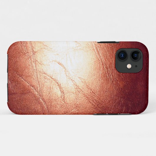 Brons metaalleder Case-Mate iPhone case (Achterkant (horizontaal))