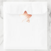 Brons metaalleder ster sticker (Tas)