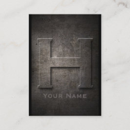 Brons Metal Monogrammed H Visitekaartje