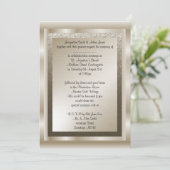 Brons metallisch elegant trouwbenodigdheden kaart (Staand voorkant)