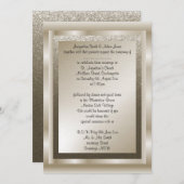 Brons metallisch elegant trouwbenodigdheden kaart (Voorkant / Achterkant)