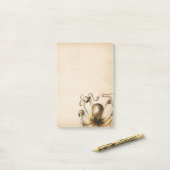 Brons Octopus Aged Sepia Steampunk Travel Post-it® Notes (Op bureau)