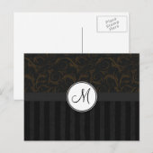 Brons op zwarte vleugels, strips en monogram briefkaart (Voorkant / Achterkant)