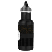 Brons op zwarte vleugels, strips en monogram waterfles (Rechts)