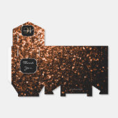 Brons oranje bruin koper faux sparkles Sweet 16 Bedankdoosjes (Uitgevouwen)