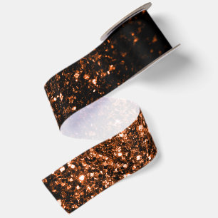 Brons oranje bruin koper namaak glitters fonkeltje satijnen lint