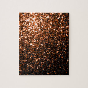Brons oranje bruin koper nep glitters fonkelingen legpuzzel