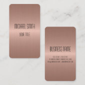 Brons roestvrij staal gat metaal visitekaartje (Voorkant / Achterkant)