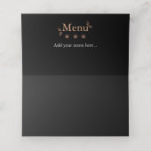 Brons Roos met bladeren op zwart  Plaatskaartje (Binnenkant ongevouwen)