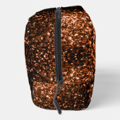 Brons sinaasappel bruin koperen faux glitter schit toilettasje (Rechts)