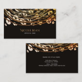 Brons Sinaasappel Cheetah Print Glam Exotic Beauty Visitekaartje (Voorkant / Achterkant)