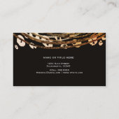 Brons Sinaasappel Cheetah Print Glam Exotic Beauty Visitekaartje (Achterkant)