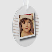 Brons Stripes Kerstmis Fotoboom Lijst Ornament (voorkant)