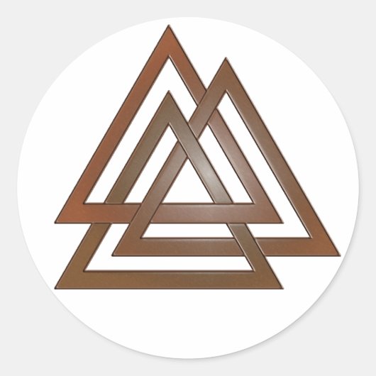 Brons Valknut Stickers (Voorkant)