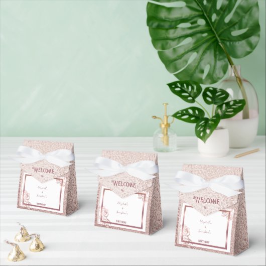 Brons Volwassen Dubbele Gewricht tweeling verjaard Bedankdoosjes (Meervoudige)