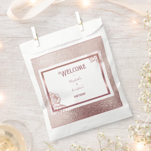 Brons Volwassen Dubbele Gewricht tweeling verjaard Bedankzakje (Geknipt)