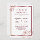 Brons Volwassen Dubbele Gewricht tweeling verjaard Kaart (Voorkant)