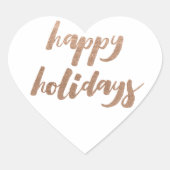 Brons White Heart Kerst sticker (Voorkant)