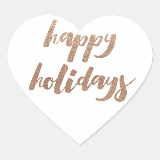 Brons White Heart Kerst sticker (Voorkant)