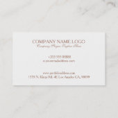 Brons & Wit  Paisley Kant Visitekaartje (Achterkant)