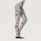 Brons/Wit/Zwart Dierenprint Vrouwen Leggings (Rechts)