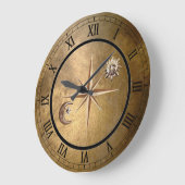 brons zon - en maanmuur klok (Hoek)