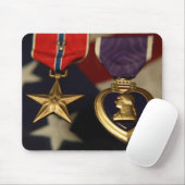 bronse ster en paars hart muismat (Met muis)