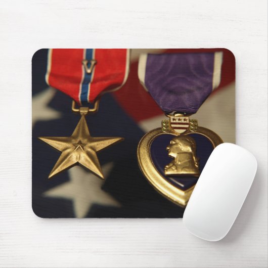 bronse ster en paars hart muismat (Met muis)