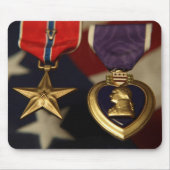 bronse ster en paars hart muismat (Voorkant)