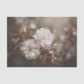Bronskleurig blad Roze Dubbele Sakura Bloesem Tissuepapier (Voorkant)