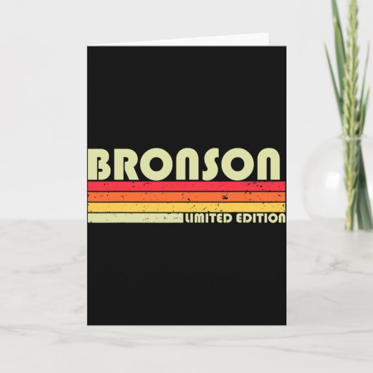 Bronson Geschenk Naam Persoonlijke Grappige Retro Kaart (Voorkant)