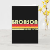 Bronson Geschenk Naam Persoonlijke Grappige Retro Kaart (Gele Bloem)