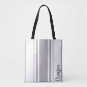 Bronson minimalistische strepen monogram tote bag (Voorkant)