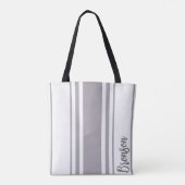 Bronson minimalistische strepen monogram tote bag (Achterkant)
