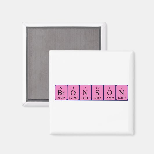 Bronson periodiek table name magnet (Voorkant / Achterkant)