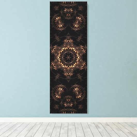 Bronstijd Mandala Canvas Afdruk (Insitu (Houten vloer))