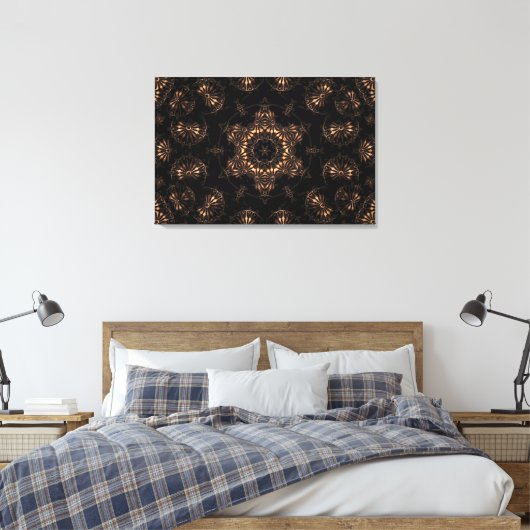 Bronstijd Mandala Canvas Afdruk (Insitu (Slaapkamer))