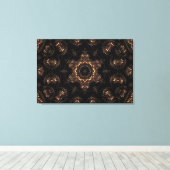 Bronstijd Mandala Canvas Afdruk (Insitu (Houten vloer))